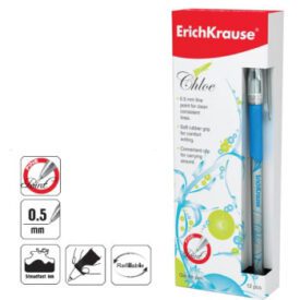 Esferográfica Azul 0,5mm Gel EK Chloe 12un