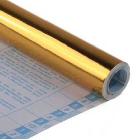 Forra Livros Rolo Autocolante 050cmx3m Ouro Metálico