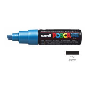 Marcador Uniball Posca PC-8K 8,0mm Azul Metálico (M33)