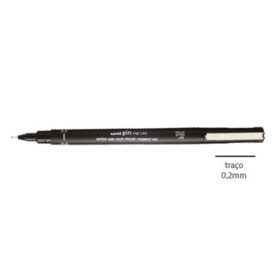 Marcador Fino Preto 0,2mm Uniball Calibrado PIN x 12un