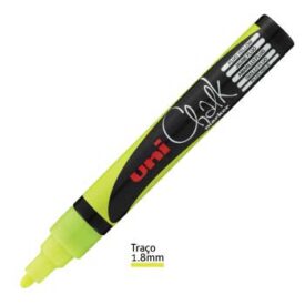 Marcador Giz Amarelo Fluorescente 1,8mm Uniball PWE-5M x 2un