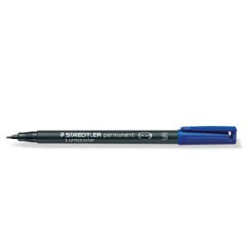 Marcador Permanente Fino Azul 0,4mm Lumocolor 313-3 x 10un