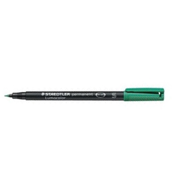 Marcador Permanente Fino Verde 0,4mm Lumocolor 313-5 x 10un