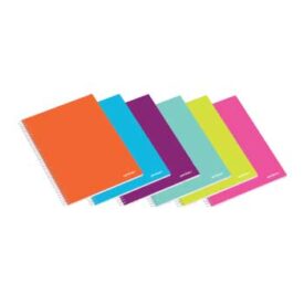 Caderno Espiral A5 Quadriculado Ambar School Sortido x 10un