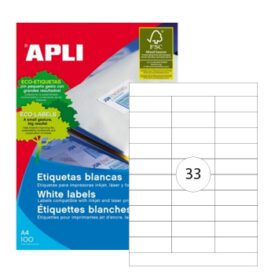 Etiquetas 70x25,4 Apli 01270 100 Folhas 3300un