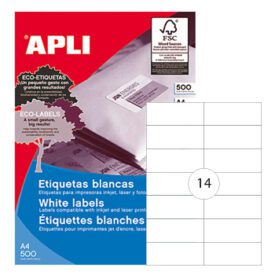 Etiquetas 105x42,4 Apli 500 Folhas A4 7000un