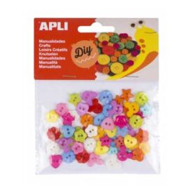 Botões Plásticos Apli Coloridos 12mm 60un