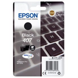 Tinteiro Epson 407 Preto C13T07U140 41,2ml 2600 Pág.