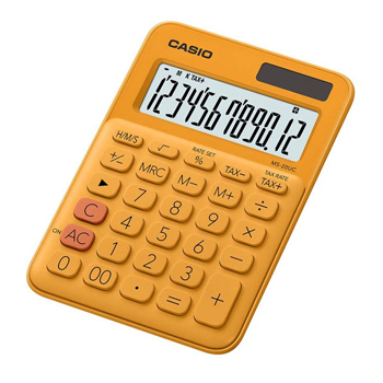 Calculadora de Secretaria Casio MS20UCRG Laranja 12 Digitos
