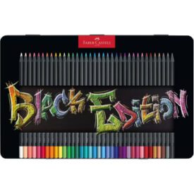 Lapis Cor 18cm Faber Castell Black Edition Cx Metalica 36un