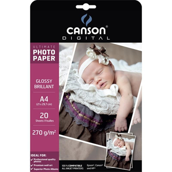 Papel 270gr Fotografico Ultimate Satin A4 p/InkJet 20Fls