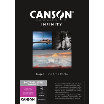 Papel 310gr Canson Infinity PhotoLustre Premium RC A4 25Fls