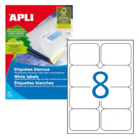 Etiquetas 99,1x67,7 Apli 100 Folhas A4 800un