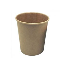 Caixa Alimentar 920ml Cartão Kraft Redonda s/Tampa 25un