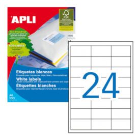 Etiquetas 64,6x33,8 Apli 100 Folhas A4 2400un
