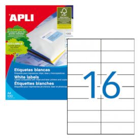 Etiquetas 105x37mm 100 Folhas 1600un
