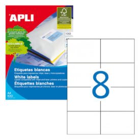 Etiquetas 105x74 Apli 100 Folhas A4 800un