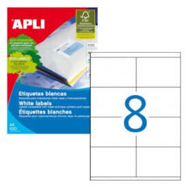 Etiquetas 105x70 Apli 100 Folhas A4 800un
