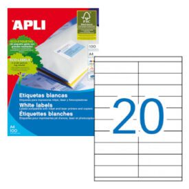 Etiquetas 105x29 Apli 01299 100 Folhas 2000un