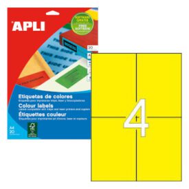 Etiquetas 105x148 Apli 20 Folhas A4 80un Amarelo