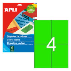 Etiquetas 105x148 Apli 20 Folhas A4 80un Verde