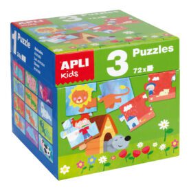 Jogo Puzzle Apli Formato Cubo 3x24 Peças