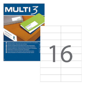 Etiquetas 105x35 Multi3 100 Folhas A4 1600un