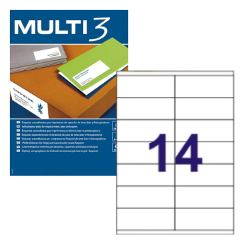 Etiquetas 105x40 Multi3 100 Folhas A4 1400un