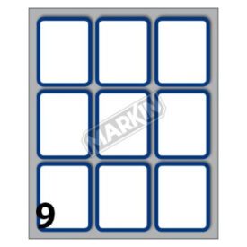 Etiquetas 46x37mm Markin Rebordo Linhas  9Fls 90un