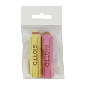 Borracha Giotto Happy Gomma Blister Cores Pastel Sortido 2un