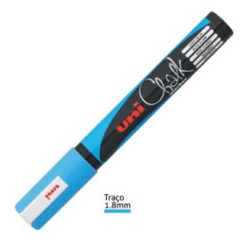 Marcador Giz Azul Claro 1,8-2,5mm UNI PWE-5M x 2un
