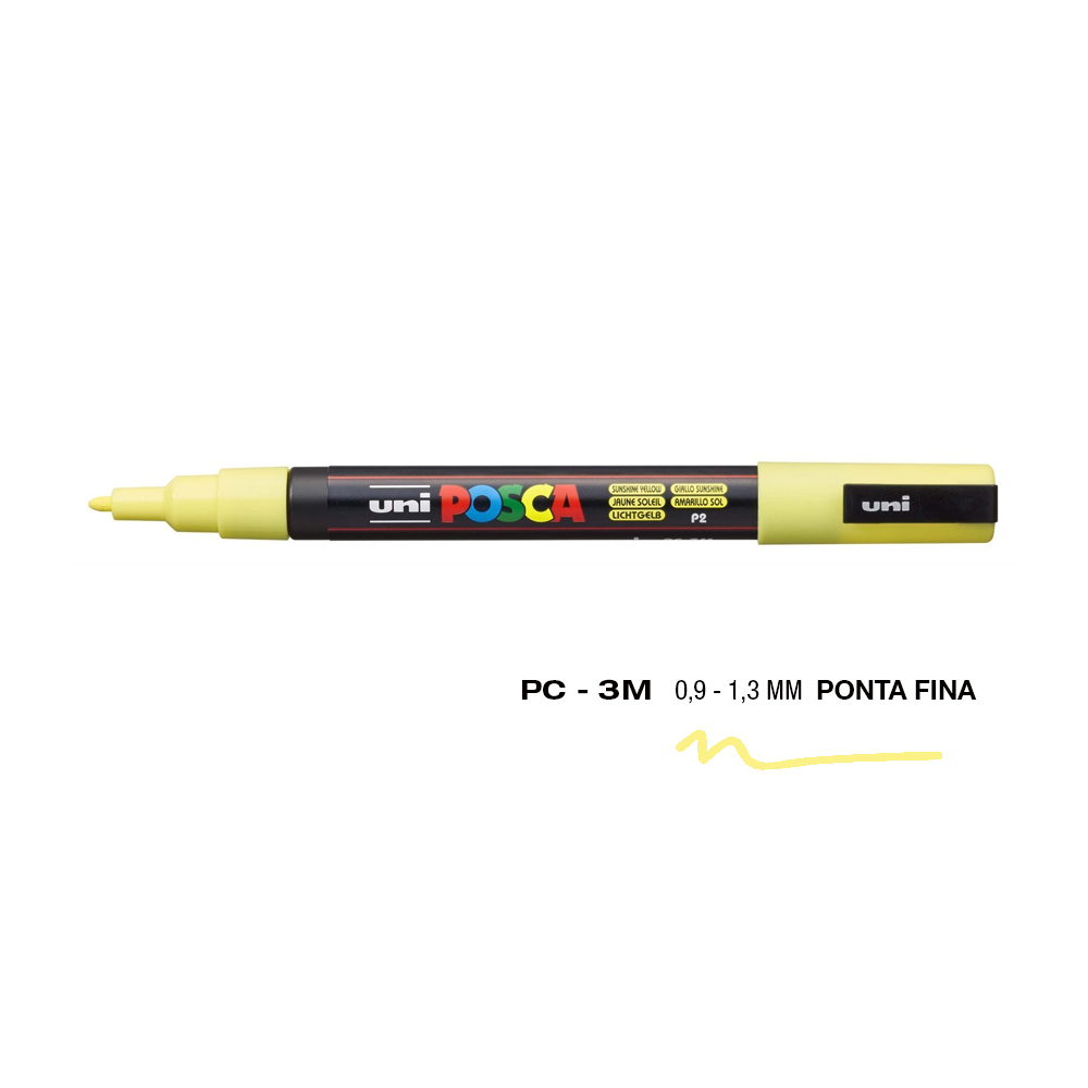 Marcador Uniball Posca PC-3M 0,9mm Amarelo Sunshine (P2) 1un