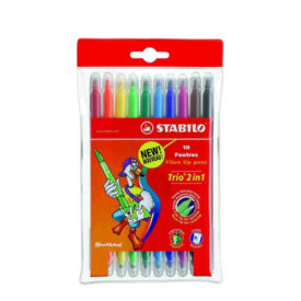 Marcador Feltro Stabilo Trio 2 in 1 Carteira Plastica 10un