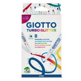 Marcador Feltro Giotto Turbo Glitter 8 Cores