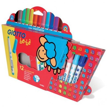 Marcador Feltro Giotto Be-Be Cx 12un