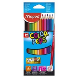 Lapis Cor Maped Peps Long (20cm) Cx Cartao 12un