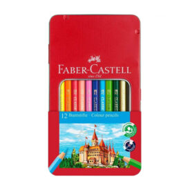 Lapis Cor 18cm Faber Castell Cx Metalica 12un
