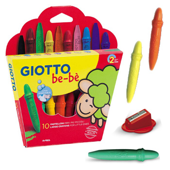 Lápis Cera Giotto Be-Be 10un + 1 Afia