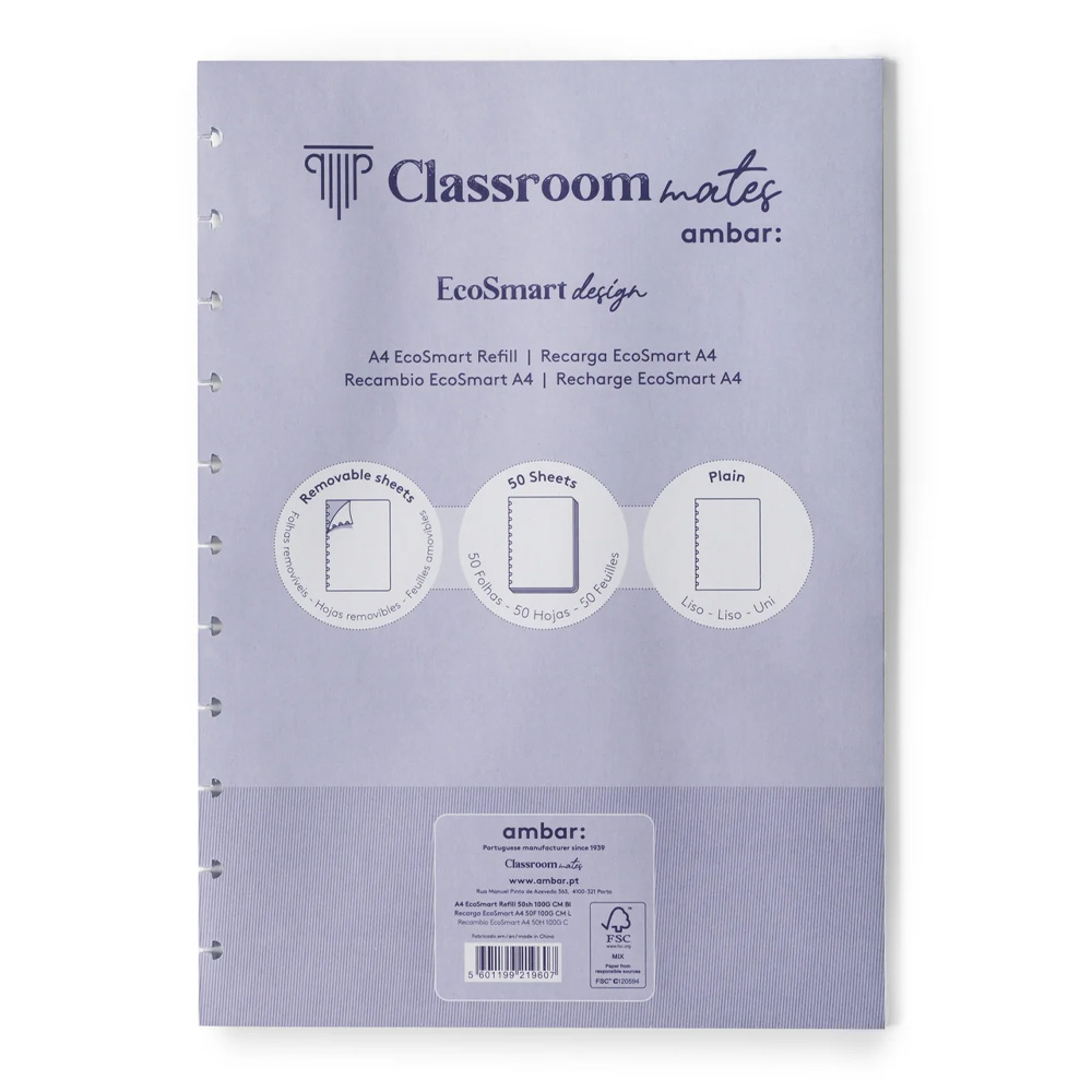 Recarga Caderno Inteligente Ambar EcoSmart A4 Liso 50Fls