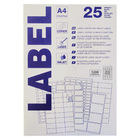 Etiquetas Laser/Copy/Inkjet 45,7x21,2mm 25fls A4 1200un