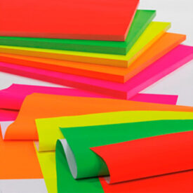 Papel Fluorescente  50x65cm Rolo 25 Folhas Cor Vermelho