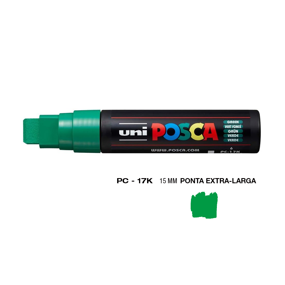 Marcador Uniball Posca PC-17K 15,0mm Verde (6)