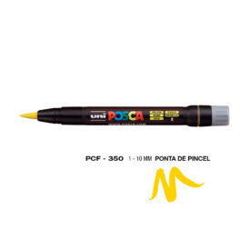 Marcador Uniball Posca PCF-350 1-10mm Amarelo (2)