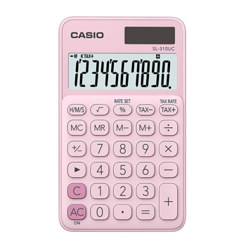 Calculadora de Bolso Casio SL310UCPK Rosa 10 Digitos