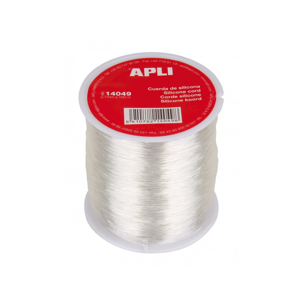 Elástico Fio Silicone Apli Transparente 7mmx100m