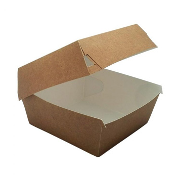 Caixa Hamburguer Kraft 500ml 11,5x11,5x7,5cm 150un