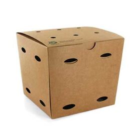 Caixa Cartolina Kraft 14x14,5x14,5cm Batatas Fritas 2500ml x 50un