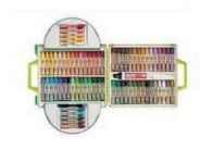 Lápis Oil Pastels Dooly Conjunto Mala com 60 cores