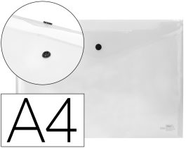 Bolsa porta documentos liderpapel com mola din a4 transparente