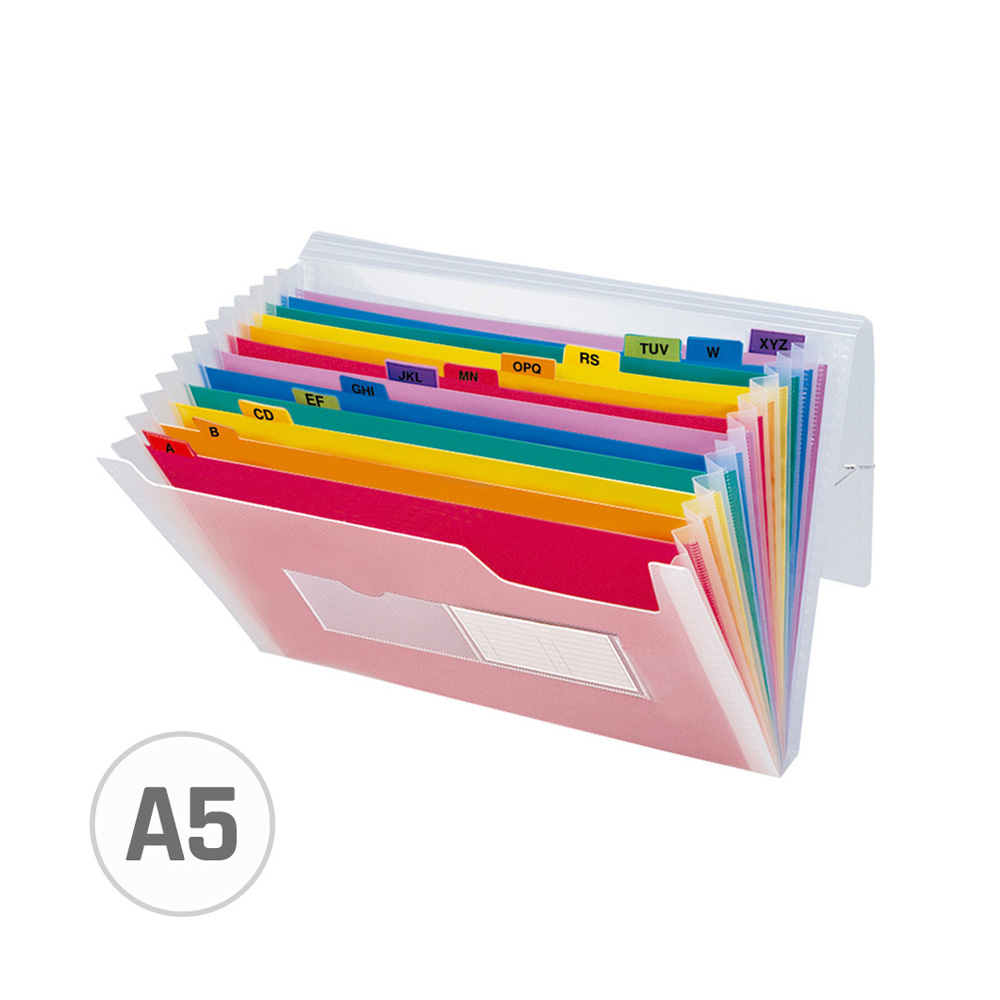 Pasta Classificadora c/Fole PP A5 Transparente